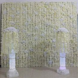 24pcs/lot 60X40CM Milk white Peony rose Design Flower Wall for Wedding Window Backdrop Centrepieces Deocrations Free Shipping