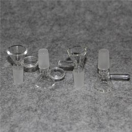 High Quality Hookah Glass Bowl with Handle 2 Style dab rig male 14mm 19mm Joint Female Glass Bowls for Bong Water Pipe