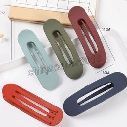 Candy Color Seamless Plastic Barrettes Duckbill Clip Hair-Claw for Women Girls Simple Large Hair Clip Face Wash Hairpin