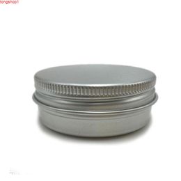 30ml Aluminium Containers Eye Cream Jars Wax Pots Lip Balm Tin Cans Metal Makeup Tool Custom Made Round 50pcs/lotgood quantity