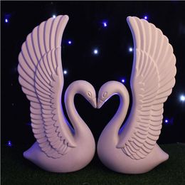 White Plastic Swan Wedding Decoration Roman Column Party Welcome Area Photo Booth Props Supplies Free Delivery