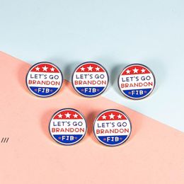 NEWnew Let's Go Brandon Brooch Party Favour Biden Alloy Round Brooch Creative Gift RRB13146
