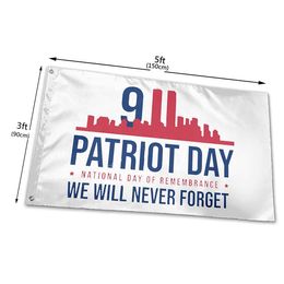 911 Patriot Day Never Forget Flags 3' x 5'ft 100D Polyester Vivid Colour High Quality With Two Brass Grommets