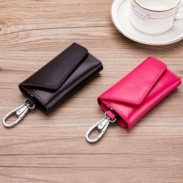 Car keys holder packages Genuine leather key wallets waist hanged wholesale custom men multi-function key card package