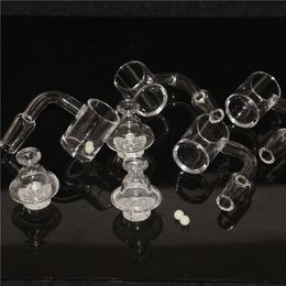hot selling 25mm xl beveled edge quartz banger spinner glass carb cap 4mm clear bottom bucket 14mm male female for dab rig