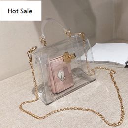 Small Summer Crossbody Bags for Women 2020 Transparent Purses and Handbags Chains Fashion Jelly Bag Girls Hand Messenger Bags