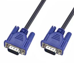 High Quality 1.5M 5FT 15PIN VGA HDB15 SUPER VGA SVGA M/M Male To Male Connector Cable Cord Extension Monitor FOR PC