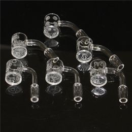 30pcs Smoking Bevelled Edge Quartz Bangers 10mm 14mm 18mm Male Female silicone Nectar kit Concentrate smoke Pipe DHL