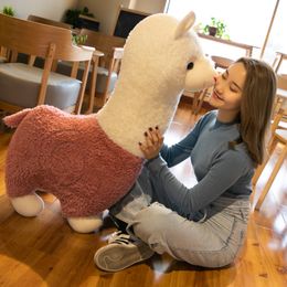 New Giant Animal Alpaca Plush Toy Cute Soft Lamb Sheep Sleeping Pillow Rag Doll for Children Birthday Gift 80cm 100cm DY50929