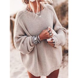 Long Sleeve O Neck Knitted Womens Sweaters Pullover Autumn Winter Solid Plus Size Fluffy Sweater Jumper Ladies Knitwear 201030