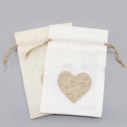 Storage Bags Burlap Gift Jewelries Makeup Toys 10x14cm Wedding Favours 20x Jute