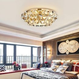 Modern European-style crystal chandelier, luxury living room ceiling lights creative duplex floor ceiling lamps new lighting