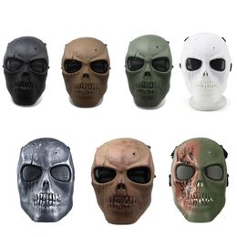 OutdoorTactical Horror Airsoft Gear Full Face Gost Skull Mask Shooting Sports Equipment Protection NO03-100