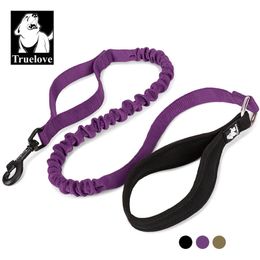 Truelove Bungee Pet Dog Leash Nylon Retractable Extendable Running Dual Pet Leash Springs Soft Padded Dog Leashes Training Leads LJ201113