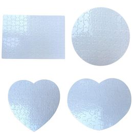 Sublimation Blank Puzzle Heart Round A4 Blank Jigsaw DIY Craft Heat Transfer Printing Regular Irregular Shape