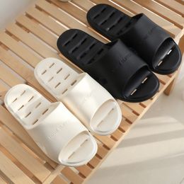 Home Women Slippers Summer Hollow Out Quick-dry Breathable EVA Bathroom Slides Non Slip Indoor Ladies Flats Couple Shoes