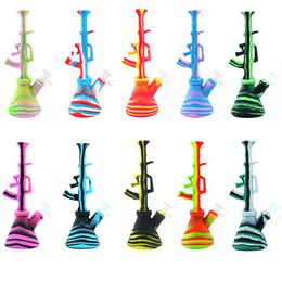 Newest Silicone Water Bong Removable hookah bongs with glass Philtre bowl silicone dab rig for smoke unbreakable