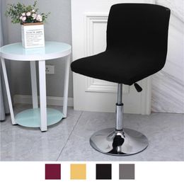 Chair Covers 1x Counter Pub Stool Cover Polyester Side Short Back Kitchen Seat Furniture Protector1