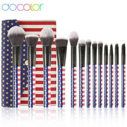 Other Health & Beauty Items Docolor 13pcs Makeup Brushes Set Profesional Foundation Powder Eyeshadow Make Up Brush Cosmetics Tools 220211