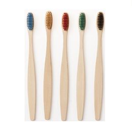 Personalised New Fashion Bamboo Charcoal Toothbrush Soft Nylon Capitellum Bamboo Toothbrushes For Hotel Travel Tooth Brush MADE