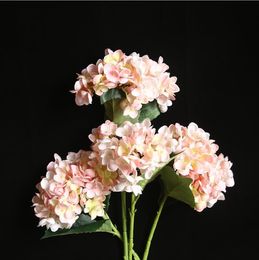 Artificial Flower Hydrangea Flowers Bridal Bouquet Party Wreath Wedding Flowers Party Birthday New Year Valentines Day Floral Decor BT969