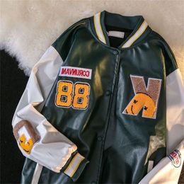 Harajuku Bomber Jackets Women Coat Men's Couple Baseball Jacket Autumn Unisex Boyfriend Style Varsity Hiphop Streetwear 220301