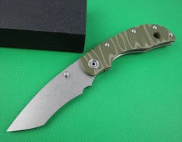 High End Survival Survival folding knife D2 60HRC Satin + Stonewash finish blade TC4 Titanium alloy Handle knives With Retail Box