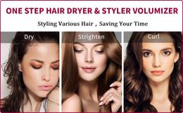 One Step Hair Dryer Volumizer 3 in 1 Brush Blow Dryer Styler for Rotating Straightening Curling Negative Ion Ceramic Blow Dryer hot 2021