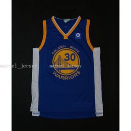 Stitched custom 2018 Stephen Curry #30 Blue basketball jerseys women youth mens XS-6XL NCAA