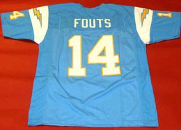 Custom Football Jersey Men Youth Women Vintage DAN FOUTS Rare High School Size S-6XL or any name and number jerseys