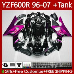 Body Kit For YAMAHA YZF600R Thundercat YZF 600R 600 R 1996-2007 Bodywork 86No.183 Rose flames YZF-600R 96 97 98 99 00 01 YZF600-R 02 03 04 05 06 07 OEM Fairings +Tank cover
