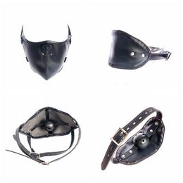 Bondage Soft PU Leather Binding Restraint Open Mouth Prank Seat Belt Mask Slave Couple Game A76