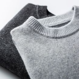 Hot Sale More Thicker Warm Sweaters Man 100% Goat Cashmere Knitting Pullovers Top Grade Soft Jumpers Male Solid Colour Clothes 201201