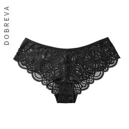 DOBREVA Women's Soft Cheeky Crochet Lace Panty Underwear 201112