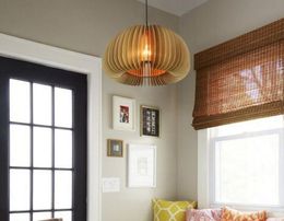 Solid wood chandelier living room, porch, bar, dining room, dining table, simple Nordic chandelier, Nordic Light luxury Chandelier
