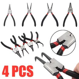 4Pcs Portable 7" Internal External Pliers Retaining Clips Multifunctional Snap Ring Circlip Pliers For Hand Tool Y200321