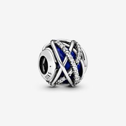 100% 925 Sterling Silver Blue Galaxy Charms Fit Original European Charm Bracelet Fashion Women Wedding Engagement Jewellery Accessories