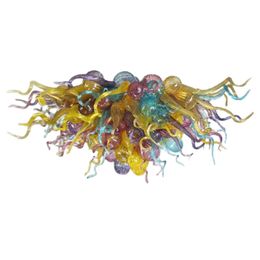 colored ceiling NZ - Multi Color Handmade Blown Murano Lamp Chandelier Luxury Colored Ceiling Decorative lights E14 Modern led Chandeliers Art Glass pendant