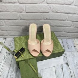 2021 Designer Fashion Slippers REVIVAL MULE High heels Shoes Women Slides Sandals Black Pink Orange Blue WATERFRONT Brown White Summer Flip Flops mkjaa14546