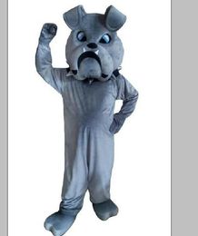 2018 Factory direct sale Grey Bulldog Mascot Costumes Cartoon Character Adult Sz