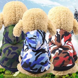 Camouflage Dog Clothes Hoodie Small Dogs Clothes Sweater Pet Outfits Fashion Autumn Winter Trendy Warm Chihuahua Ropa Para Perro267m