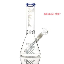 Hookahs bongs with different colors beaker bong 10.8'' Small thick water pipe with 14mm glass bowl 4in downstem for smoking