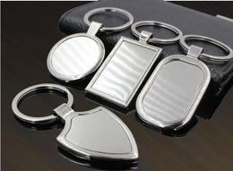 Metal Blank Tag keychain Creative Car Keychain Personalised Stainless Steel Key Ring Business Advertising 2021