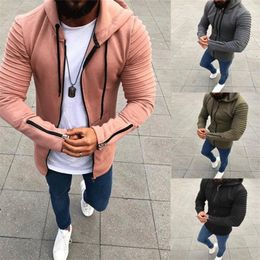 Spring Autumn New Sweater Men's Hoodies Solid Pullovers Slim Hooded Sweatshirts Men Coat Male Casual Sportswear Streetwear 201027