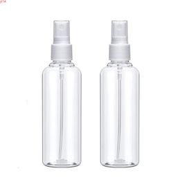 FreeShipping 12Sets 100ml Refillable Plastic PET Clear Mist Perfume Spray Bottle with White Sprayer Pump for personal usegood qualtity