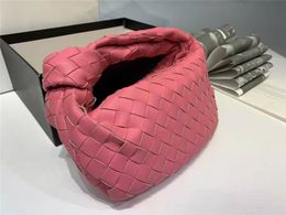 New Colour Pink WeavingTotes Luxurys Designers Bags Knotting Leather Handbag Knitting Letter Printing Lady Totes Baguette Wallets Purse Gift