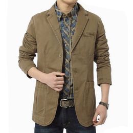 New Men Blazer Cotton Suit Jacket Male Blazer Men Slim 3-Button Single Breasted Cotton Lightweight Blazer Jacket LJ201103