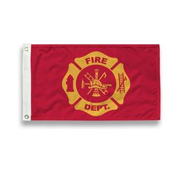 Fire Dept Red Flag Banner 3x5 FT 90x150cm Double Stitching 100D Polyester Festival Gift Indoor Outdoor Printed Hot selling