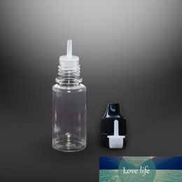 20pcs PET Plastic Dropper Bottle With Childproof Cap And Long Needle Tip 30ml