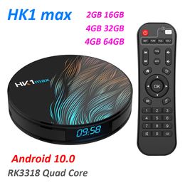 HK1 MAX Android 11.0 Smart TV BOX RK3318 Quad Core 4GB 64GB 32GB 2.4G&5G Wireless WIFI Set Top Box Media player